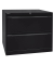 H&auml;ngeregistraturschrank DF2633 Office, schwarz, 2 Schubladen, 2-bahnig