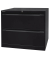 H&auml;ngeregistraturschrank DF2633 Office, schwarz, 2 Schubladen, 2-bahnig