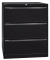 Hängeregistraturschrank 80 x 62,2 x 101,6 cm 3 Schubfächer schwarz  DF3633