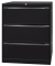 H&auml;ngeregistraturschrank DF3633 Office, schwarz, 3 Schubladen, 2-bahnig