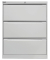 Hängeregistraturschrank 80 x 62,2 x 101,6 cm 3 Schubfächer lichtgrau