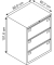 Hängeregistraturschrank DF3696 3Schubfächer verkehrsweiß