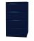 Hängeregistraturschrank, doppelbahnig, blau, 4 Hängeregistraturschubladen