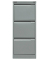 Hängeregistraturschrank 41,3 x 62,2 x 101,6 cm 3 Schubfächer silber