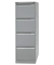 H&auml;ngeregistraturschrank 3643355 Office, silber, 4 Schubladen, 1-bahnig