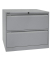 H&auml;ngeregistraturschrank DF2355 Office, silber, 2 Schubladen, 2-bahnig