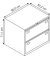 Hängeregistraturschrank 80 x 62,2 x 71,1 cm 2 Schubfächer silber