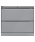 H&auml;ngeregistraturschrank DF2355 Office, silber, 2 Schubladen, 2-bahnig