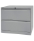 H&auml;ngeregistraturschrank DF2355 Office, silber, 2 Schubladen, 2-bahnig
