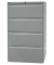 H&auml;ngeregistraturschrank DF4355 Office, silber, 4 Schubladen, 2-bahnig