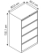 Hängeregistraturschrank 80 x 62,2 x 132,1 cm 4 Schubfächer schwarz
