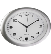 Wanduhr 186-10 oval si/ws
