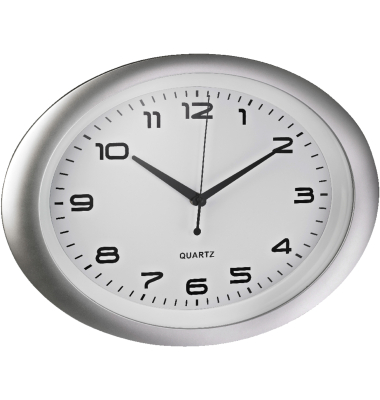  Wanduhr 186-10, silber/wei&szlig;, 40cm, rund, analog