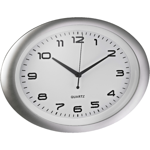 4007735186104 -  Wanduhr 186-10 silber weiß 40cm rund analog 4007735186104 Alco