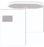 Versandtaschen Kuvermatic 30005332, lange Seite offen, C4, mit Fenster, nassklebend, 100g, weiß