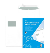Versandtaschen, C4, mit Fenster, haftklebend, 90g, weiß