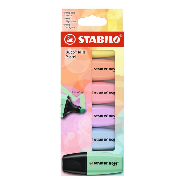 4006381616928 - Textmarker BOSS MINI Pastellove 07 6-2-01 Pack 6-farbig sortiert 2-5mm Keilspitze 4006381616928 6 Stück 4006381616928 - Textmarker BOSS MINI Pastellove 07 6-2-01 Pack 6-farbig sortiert 2-5mm Keilspitze 4006381616928 6 Stück