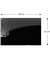Glas-Magnettafel 90,0 x 60,0 cm schwarz