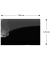 Glas-Magnettafel 150,0 x 120,0 cm schwarz