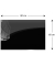 Glas-Magnettafel 80,0 x 60,0 cm schwarz