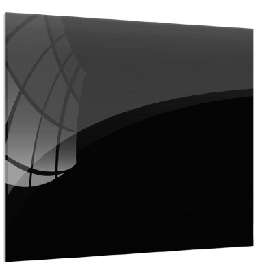 Glas-Magnettafel 50,0 x 50,0 cm schwarz