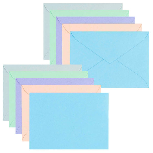 9002222160259 - Briefumschläge DIN B6 ohne Fenster farbsortiert nassklebend 9002222160259 10 Stück 9002222160259 - Briefumschläge DIN B6 ohne Fenster farbsortiert nassklebend 9002222160259 10 Stück