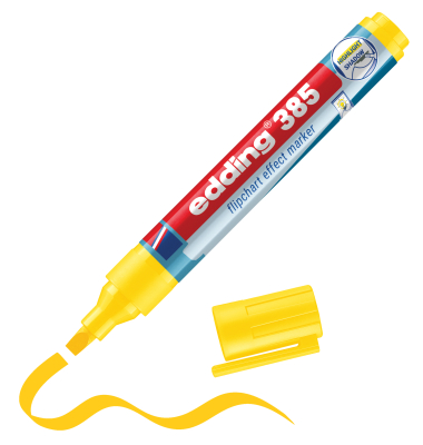 Flipchartmarker 385 effect, 4-385005, gelb, 1-5mm Pinselspitze