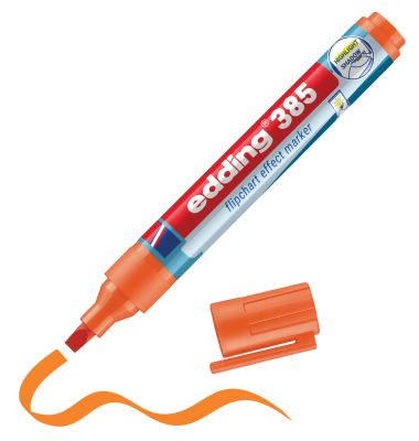 Flipchartmarker 385 effect, 4-385006, orange, 1-5mm Pinselspitze