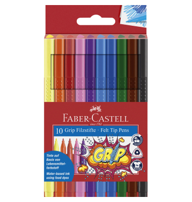 GRIP Colour-Marker sortiert 0,4mm 10er-Karton