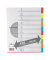 Kartonregister XXL 32006-20, 10-teilig blanko, A4+, 225 g/m&sup2;, farbige Taben, 10-teilig