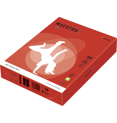 Kopierpapier Maestro Color 9417-CO44A80S korallenrot A4 80g 