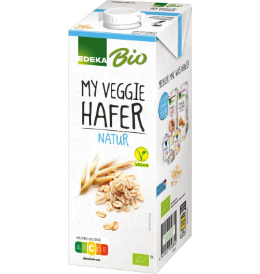 Haferdrink Natur 6117307003, 1,4% Fett, laktosefrei, vegan, 1 Liter, im Tetrapack