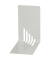 Buchstützen 3501082 8,5x14x14cm (BxTxH) Metall grau