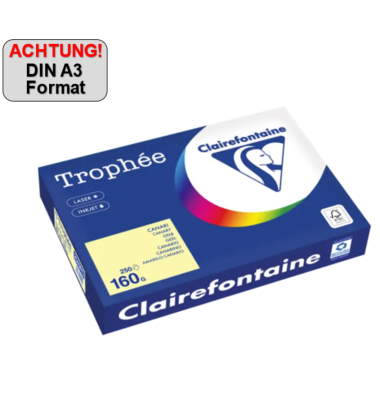 Kopierpapier Trophée Color 2640PC gelb A3 160g 