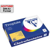 Kopierpapier Trophée Color 1255PC goldgelb A3 80g 