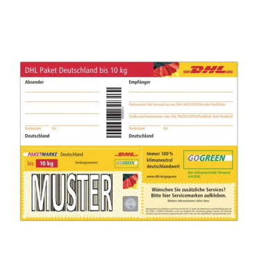 DHL Paketmarke Deutschland bis 10 kg einzeln DHL Paketmarke Deutschland bis 10 kg einzeln