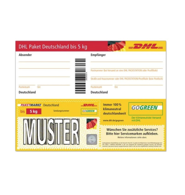 DHL Paketmarke Deutschland bis 5 kg einzeln DHL Paketmarke Deutschland bis 5 kg einzeln