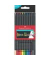 Buntstifte-Set Black Edition, 116412, farbig sortiert, dreikant, ergonomisch, Packung