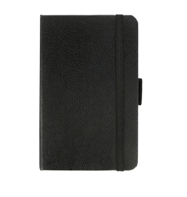 Notizbuch E-1744843 00, schwarz, A6, kariert, 80g, 96 Blatt / 192 Seiten