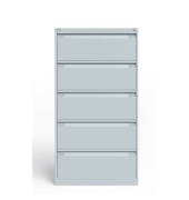 H&auml;ngeregistraturschrank DF5645, lichtgrau, 5 Schubladen, 2-bahnig