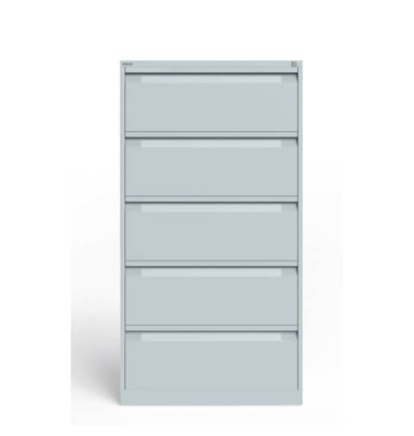 H&auml;ngeregistraturschrank DF5645, lichtgrau, 5 Schubladen, 2-bahnig