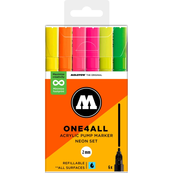 4250397674223 - Acrylmarker One4All 127HS Neon Set 4250397674223 Molotow 4250397674223 - Acrylmarker One4All 127HS Neon Set 4250397674223 Molotow