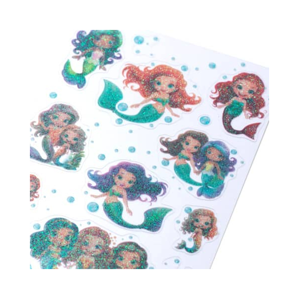 10 x HERMA Schmucketikett MAGIC Mermaid Folie beglimmert 1 Bl 1 Pack