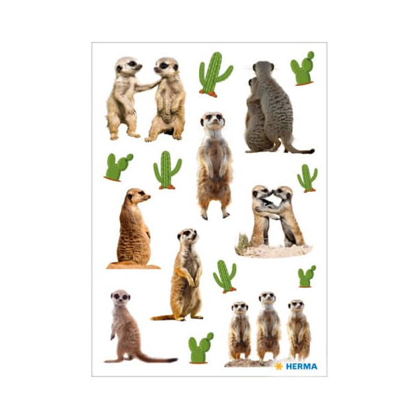 10 Stück Herma Schmucketikett Erdmännchen 4008705157858 Herma 48 Stück