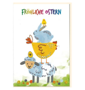 Osterkarten 13-LB1190 Fr&ouml;hliche Ostern mehrfarbig