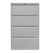 H&auml;ngeregistraturschrank DF4645, lichtgrau, 4 Schubladen, 2-bahnig