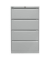 H&auml;ngeregistraturschrank DF4645, lichtgrau, 4 Schubladen, 2-bahnig