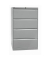 H&auml;ngeregistraturschrank DF4645, lichtgrau, 4 Schubladen, 2-bahnig