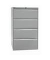 H&auml;ngeregistraturschrank DF4645, lichtgrau, 4 Schubladen, 2-bahnig