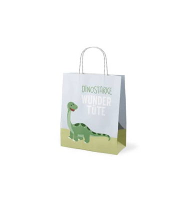 Geschenktasche 991381 F&uuml;r Dich, allgemein, mit Tragekordel, Dino, 20cm x 24cm